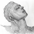 Topographic Portrait Poster