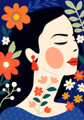 Floral Muse Portrait Poster