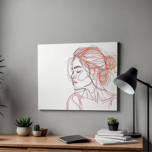 Continuous Line Portrait Poster