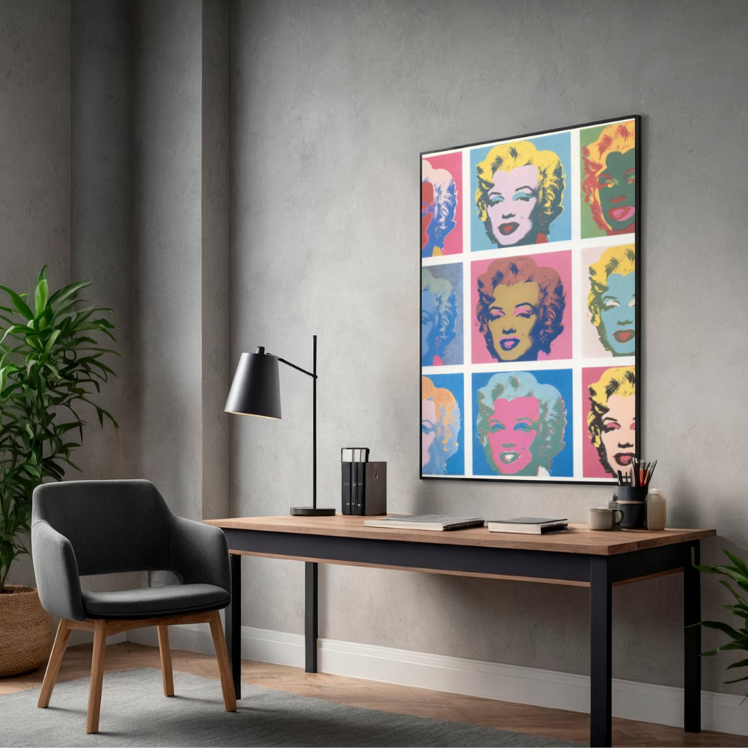 Pop Art Portrait Grid Poster